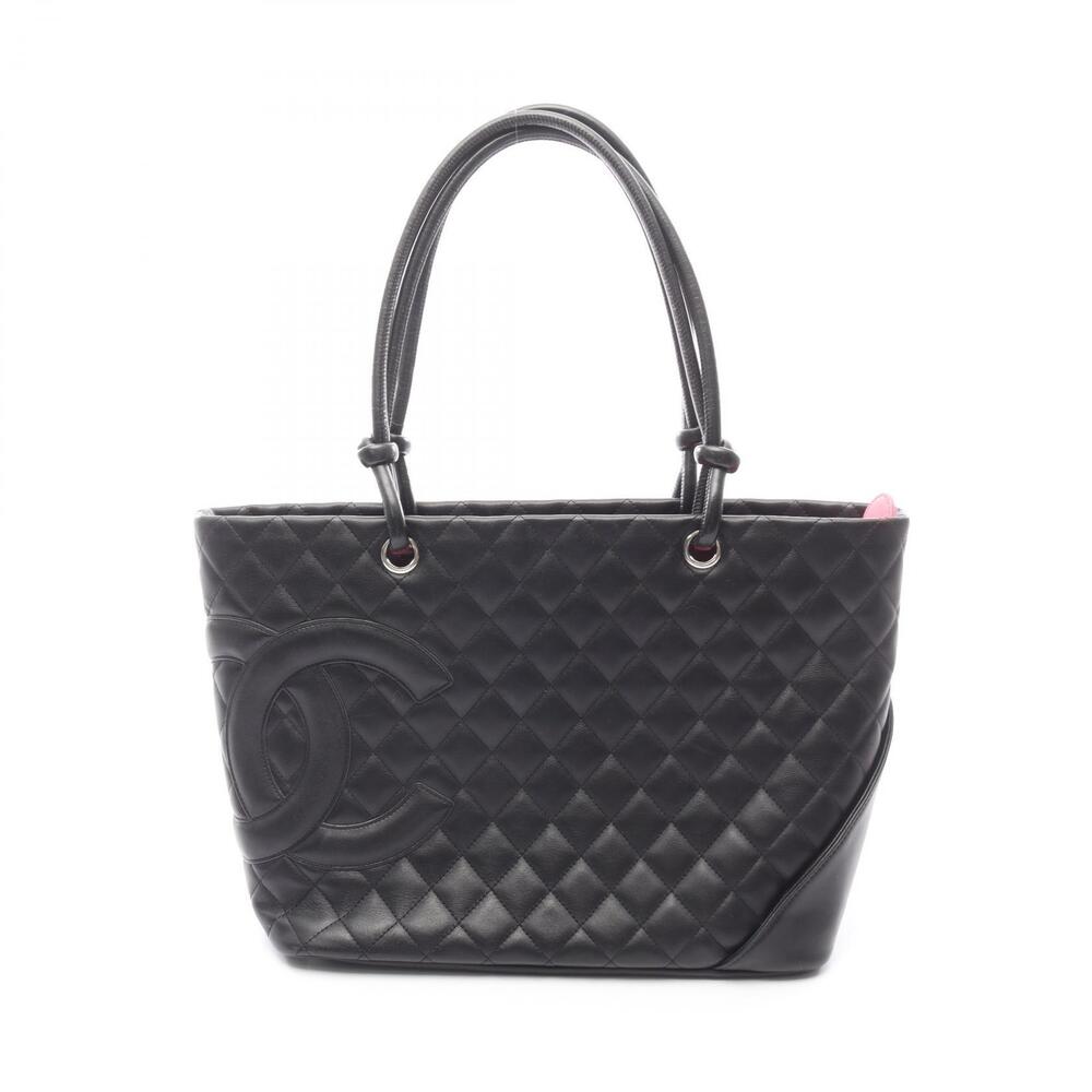 Chanel Cambon Tote Bag Leather Black